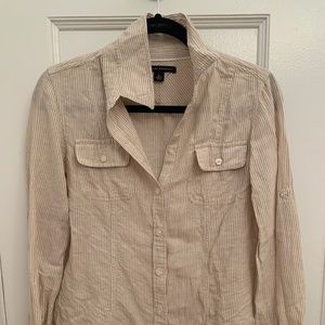Tan Banana Republic Button Down Top